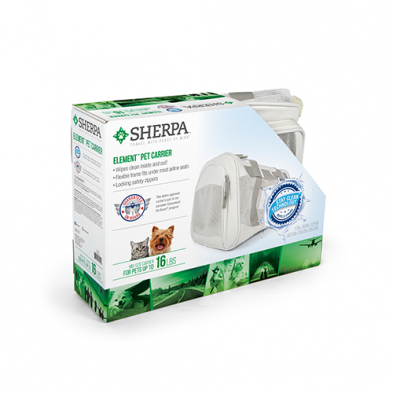 SHERPA ELEMENT PET CARRIER WITH STAY CLEAN TECHNOLOGY MEDIUM